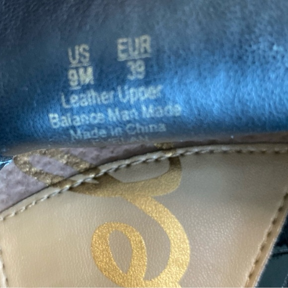 Sam Edelman Evelan Black Leather Chain Square-Toe Loafer Mule, Size 9M (V-8) - Picture 6 of 7